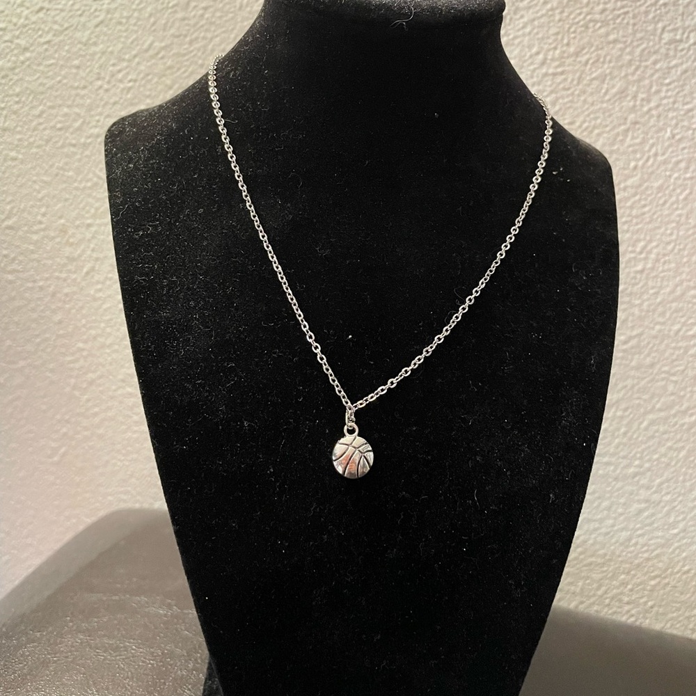 Handmade Basketball Necklace